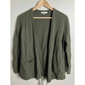 Madewell Palisades Cardigan Sweater Open Front Olive Green Size XS Women’s